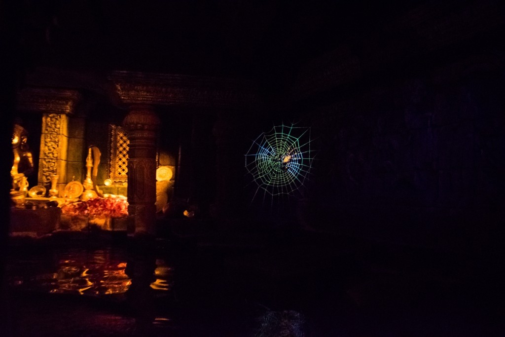 And the spiders have a nice blacklight effect going on